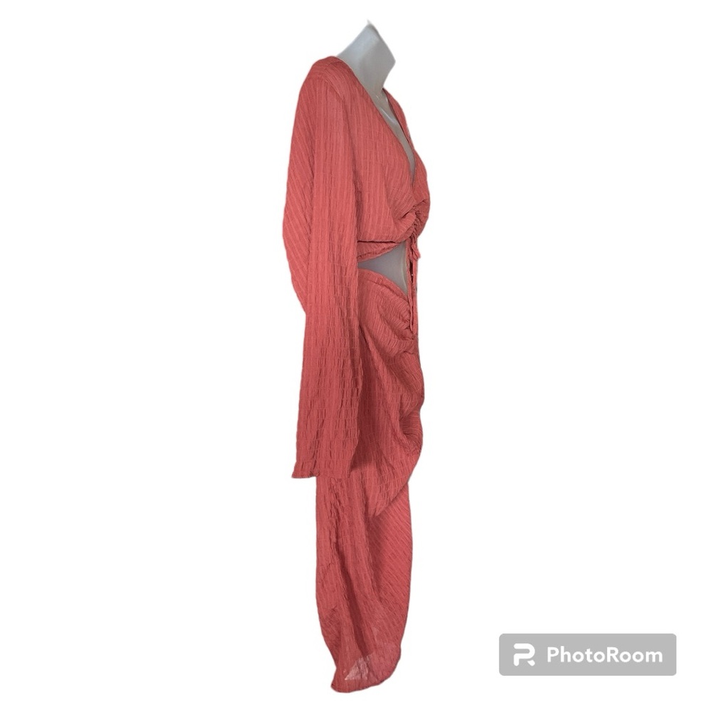 Pretty Little Thing Plus Rust Textured Cut Out Ru… - image 5